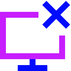 Desktop Delete Icon from Sharp Neon Set