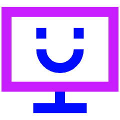 Desktop Emoji Icon from Sharp Neon Set