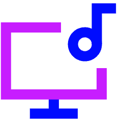 Desktop Music Icon from Sharp Neon Set