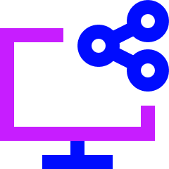 Desktop Share Icon from Sharp Neon Set