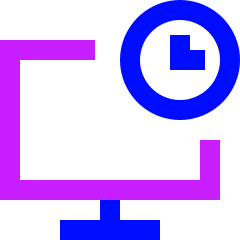 Desktop Time Icon from Sharp Neon Set