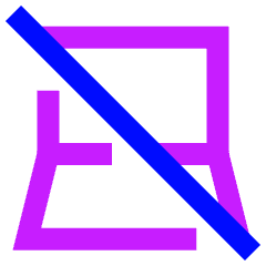 Laptop Disable Icon from Sharp Neon Set