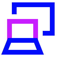 Laptop Project Screen Icon from Sharp Neon Set