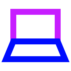 Laptop Icon from Sharp Neon Set