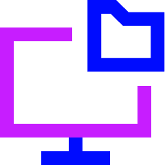 Local Storage Folder Icon from Sharp Neon Set
