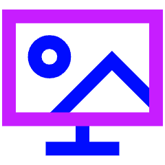 Screensaver Monitor Wallpaper Icon from Sharp Neon Set