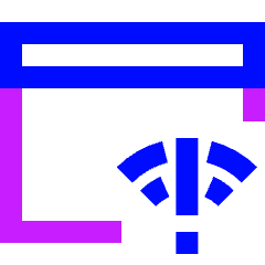 Browser Error Icon from Sharp Neon Set