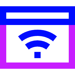 Browser Wifi Icon from Sharp Neon Set