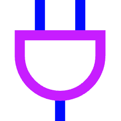 Electric Cord 1 Icon from Sharp Neon Set