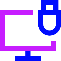 Monitor Lock Icon from Sharp Neon Set