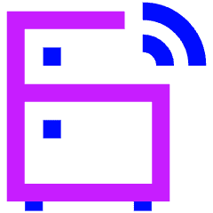 Refrigerator Icon from Sharp Neon Set
