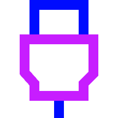 Usb Cable Icon from Sharp Neon Set