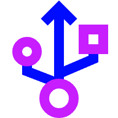 Usb Port Icon from Sharp Neon Set