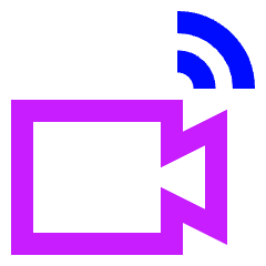 Video Camera Icon from Sharp Neon Set