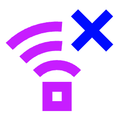 Wifi Disconnect Icon from Sharp Neon Set
