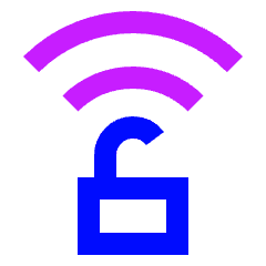 Wifi Not Secure Connection Icon from Sharp Neon Set