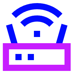 Wifi Router Icon from Sharp Neon Set