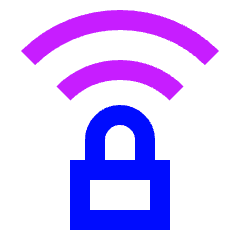 Wifi Secure Connection Icon from Sharp Neon Set