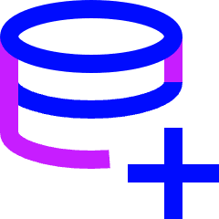 Database Add 1 Icon from Sharp Neon Set
