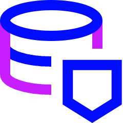 Database Shield Icon from Sharp Neon Set