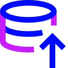 Database Upload Icon from Sharp Neon Set