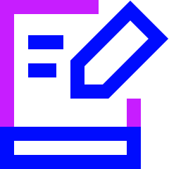 Hand Held Tablet Writing Icon from Sharp Neon Set
