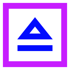 Eject Square Icon from Sharp Neon Set