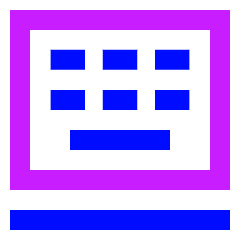 Floating Keyboard Case Tablet Icon from Sharp Neon Set