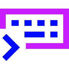 Keyboard One Hand Right Icon from Sharp Neon Set