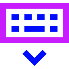 Keyboard Virtual Icon from Sharp Neon Set