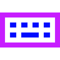 Keyboard Wireless Icon from Sharp Neon Set