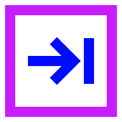 Next Square Icon from Sharp Neon Set