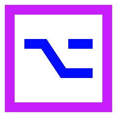 Option Square Icon from Sharp Neon Set