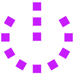 Power Off Dot Icon from Sharp Neon Set