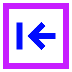 Previous Square Icon from Sharp Neon Set