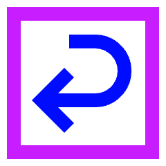 Return Square 2 Icon from Sharp Neon Set