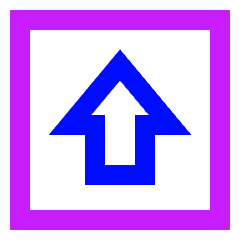 Shift Square Icon from Sharp Neon Set