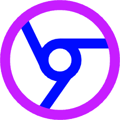 Chrome Logo Icon from Sharp Neon Set