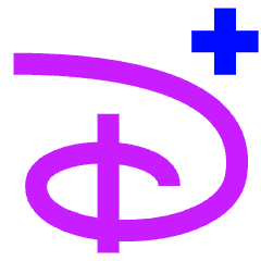 Disney Plus Logo Icon from Sharp Neon Set