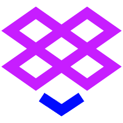 Dropbox Logo Icon from Sharp Neon Set