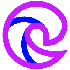 Edge Logo Icon from Sharp Neon Set