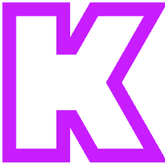 Kickstarter Logo Icon from Sharp Neon Set
