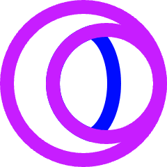 Opera Logo Icon from Sharp Neon Set
