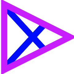 Play Store Logo Icon from Sharp Neon Set