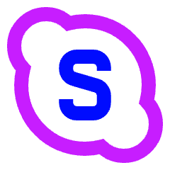 Skype Logo Icon from Sharp Neon Set