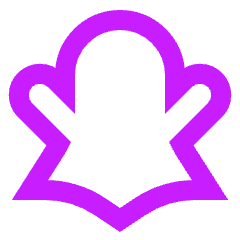 Snapchat Logo Icon from Sharp Neon Set