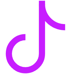 Tiktok Logo Icon from Sharp Neon Set