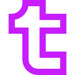 Tumblr Logo Icon from Sharp Neon Set