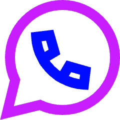 Whatsapp Logo Icon from Sharp Neon Set