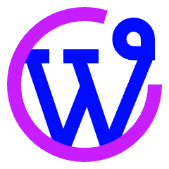 Wordpress Logo Icon from Sharp Neon Set